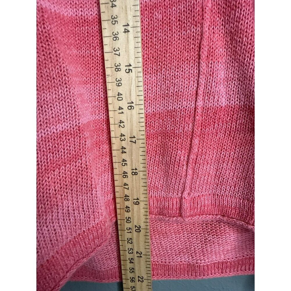 Tommy Bahama Women's Medium Linen Cotton Hooded Pullover Sweater Knit Pink - Picture 5 of 8
